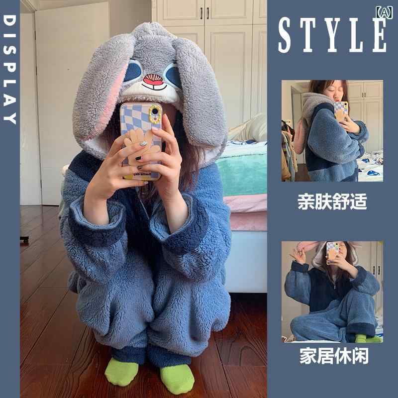 Other - パジャマ 寝間着 長袖 ゆったり 冬 暖かい くつろぎ ギフト ルームウェア ホームウェア レディース かわいい フード 裏起毛 厚手