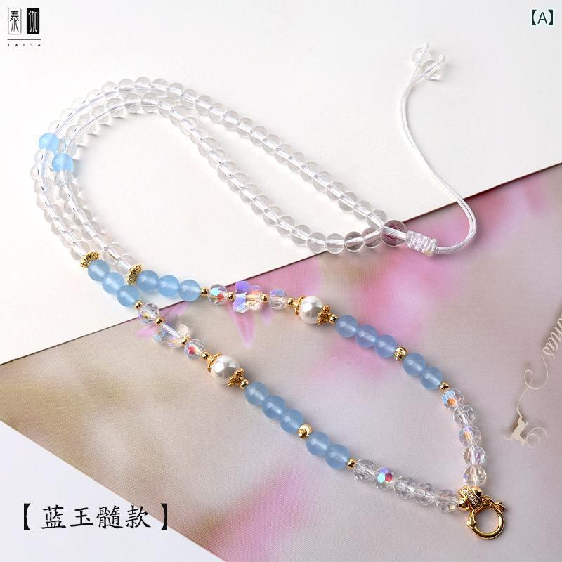 ネックストラップ おしゃれ お守り ペンダント ストラップ ネックレス 数珠 ビーズ アクセサリー ファッション エスニック 民族 ユニセックス