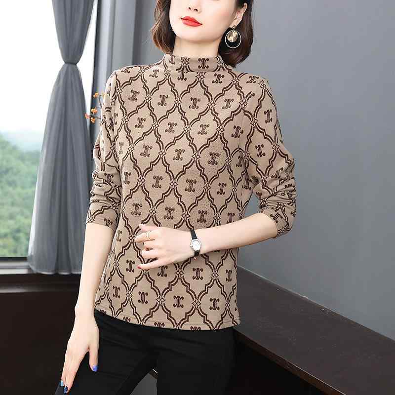 シャツ トップス シャツ レディース カジュアル 快適 普段着 マザーズ 秋冬 ハーフ ハイネック 厚手 インナーレイヤリング 秋服 女性 Tシャツ