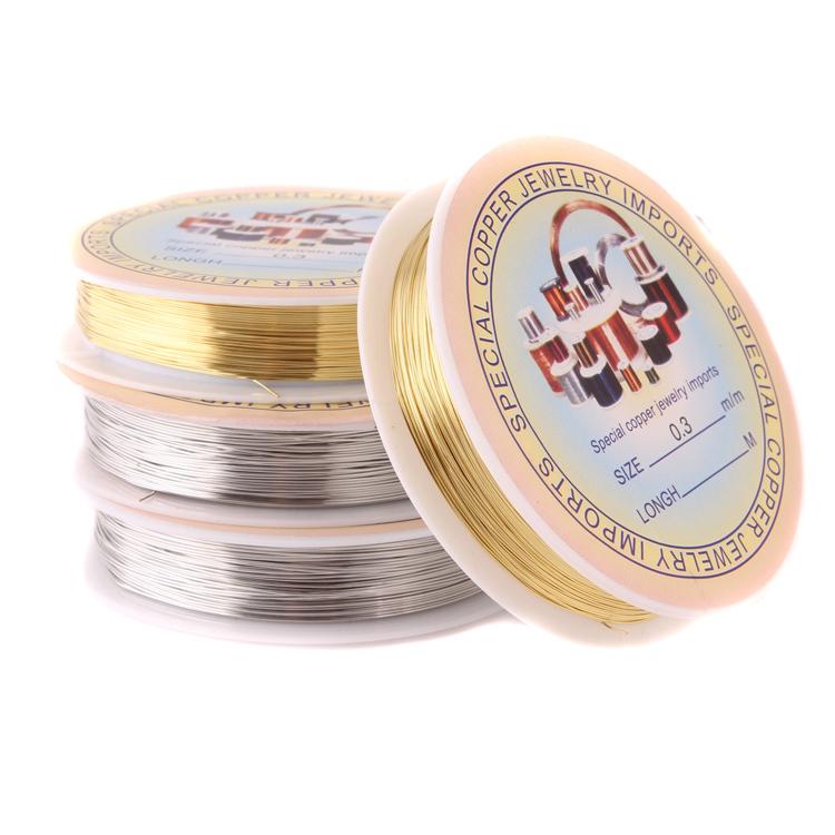 アクセサリー ワイヤー ゴールド シルバー 銅線 金属 線 diy ジュエリー スタイリング 整形