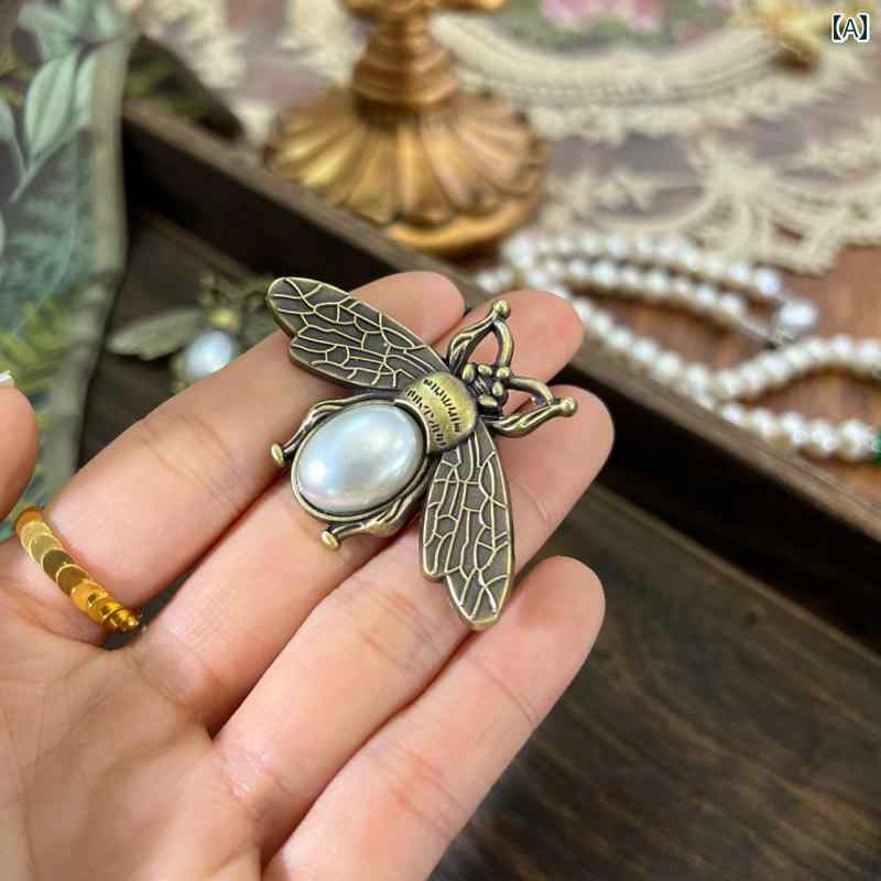 レディース アクセサリー ブローチ レトロ 蜂 小さい 香り 大きい バンブルビー カラー ピン 韓国 ショール バックル スカーフ