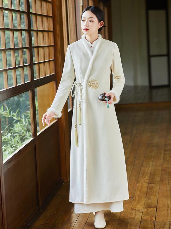 ドレス レディース 秋 冬 ファッション エスニック 中華風 女性 中華風 チャイナ 韓服 唐 スーツ 瞑想 女性 ティー