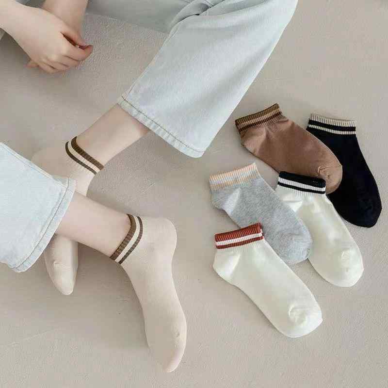 ソックス 靴下 ストライプ レディース レディース 防臭性 オールシーズン ショートソックス スポーツ 夏