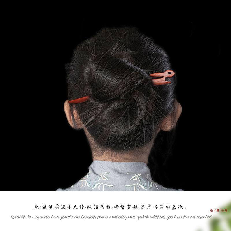 ヘアアクセサリー かんざし ヘアピン 動物柄 干支 木 頭 髪飾り 髪留め 大人式 母の日 ギフト レトロ ..