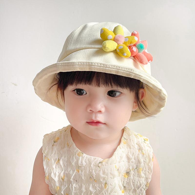 ベビー 帽子 かわいい 花 春秋 薄手 子供 日よけ 日焼け防止 釣り 帽子 男の子 女の子 洗面 器 メンズ ..