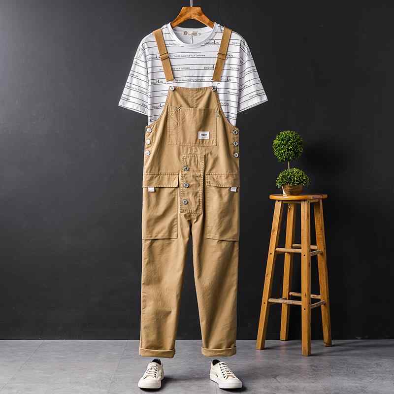Rakuten - パンツ メンズ 春 オーバー オール レトロ キャンバス ゆったり 大きいサイズ アメリカン カーキ