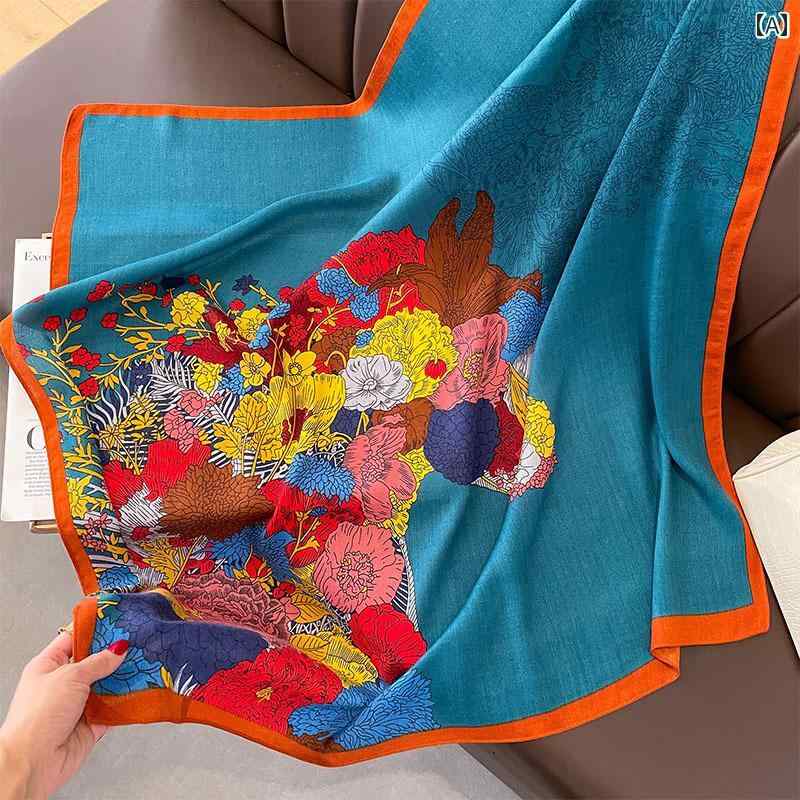 スカーフ ショール 上品 正方形 レディース レディース ファッション 装飾 紫外線対策 母の日 贈り物 ..