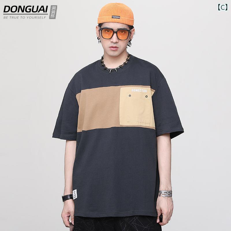 デニムパンツ メンズ 男性用 韓国ファッション スリムストレート 大きいサイズ ウォッシュ加工 ユーズド加工 コットン ロング丈 ミドルウエスト ジップフライ ノンストレッチ マルチポケット カジュアル 普段使い