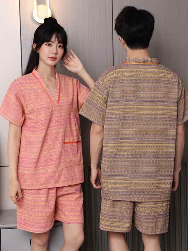 マッサージ ウェア 温泉 スーツ ウェア インナー ズボン ナイト ルーム パジャマ パンツ トップス セット 衣料品 メンズ レディース兼 ユニセックス