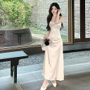 ドレス レディース 旅行 写真 服 レディース 海辺 休暇 ビーチ スカート スーパー フェアリー バック レス サスペンダー ドレス フェアリー スカート Vネック ハイウエスト