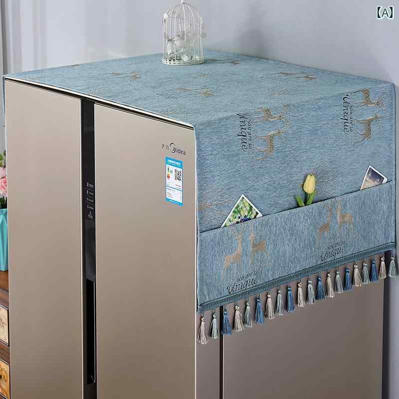 ダストカバー 冷蔵庫 洗濯機 マルチ カバー 防塵 防汚 防油 家具 家電 インテリア 装飾 シンプル ラグ..