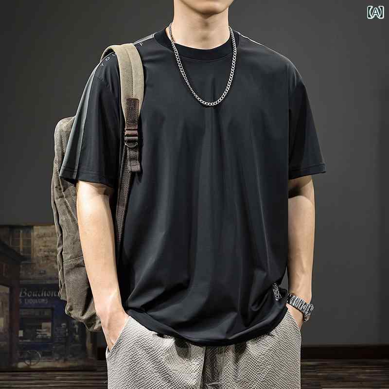Tシャツ アメカジ 半袖 夏 ゆったり 大きめサイズ ベーシック シンプル カジュアル ホームウェア トップス メンズ ファッション デイリー