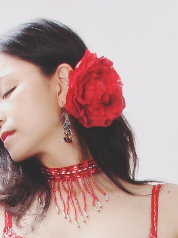 ヘッド コサージュ ダンス パフォーマンス アクセサリー オープニング スクエアダンス ベリーダンス 頭..