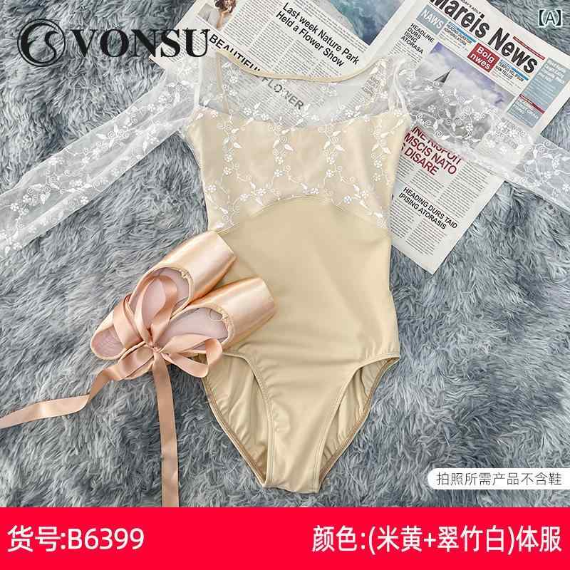 バレエ レオタード スポーツ ボディスーツ 体操服 ウェア レオタード 衣装 練習 ダ...