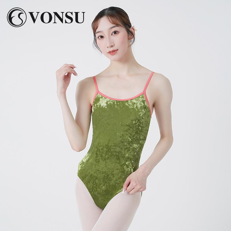 バレエ レオタード スポーツ ボディスーツ 体操服 ウェア レオタード 衣装 練習 ダンス ヨガ フィット..