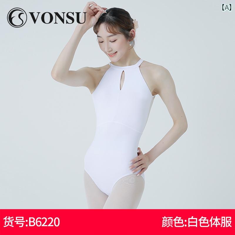 バレエ レオタード スポーツ ボディスーツ 体操服 ウェア レオタード 衣装 練習 ダ...