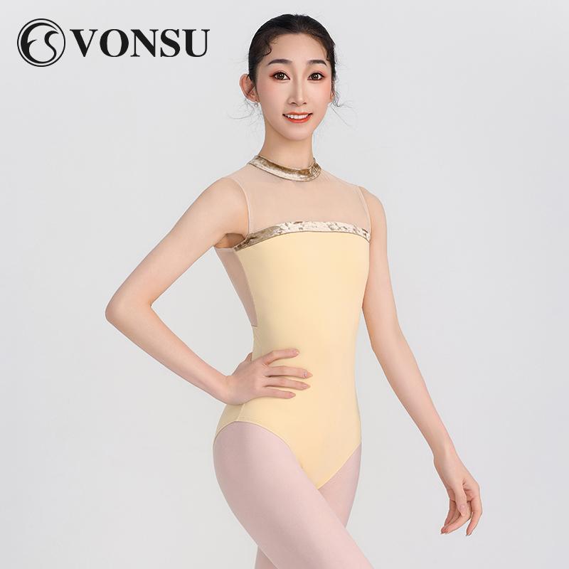 バレエ レオタード スポーツ ボディスーツ 体操服 ウェア レオタード 衣装 練習 ダンス ヨガ フィット..