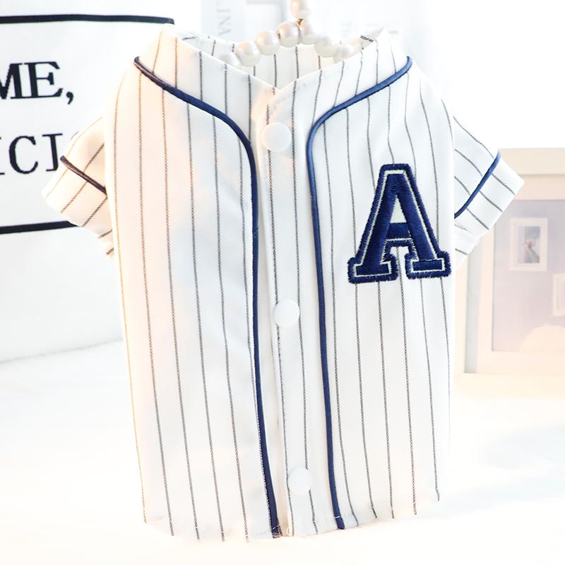 犬服 ドッグ キャット ウェア 秋服 男前 猫服 ベースボール シャツ 後ろ ボタン 開き シンプル おしゃ..