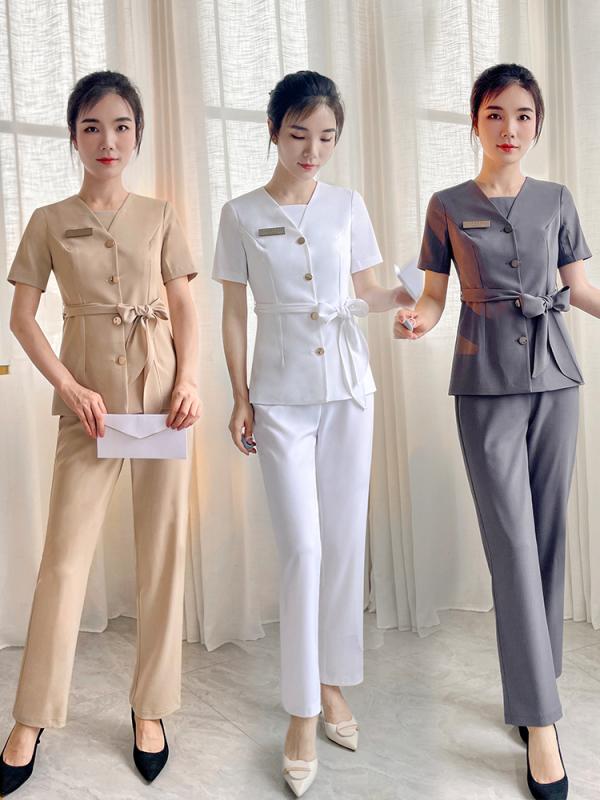 レディース クリニック メディカル ウェア レディース 美容院 作業着 管理 美容師 スーツ フィットネス クラブ フロント 作業着 韓国