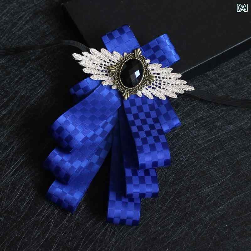 ボウタイ 紳士 メンズ 蝶 ネクタイ 新郎 花婿 付添人 ウェディング ワンポイント オシャレ スクエア 先染め織り ブローチ ポリエステル