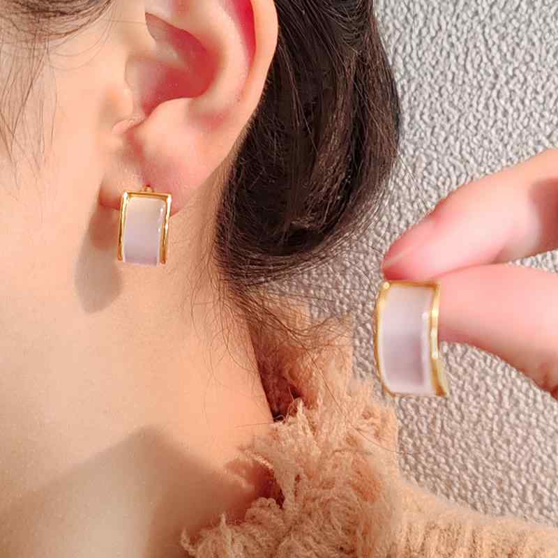 ピアス 大人かわいい 925 シルバー ニードル ピアス レディース 幾何学 スクエア キャッツアイ 精巧 シンプル ファッション アクセサリー 装飾品 ジュエリー