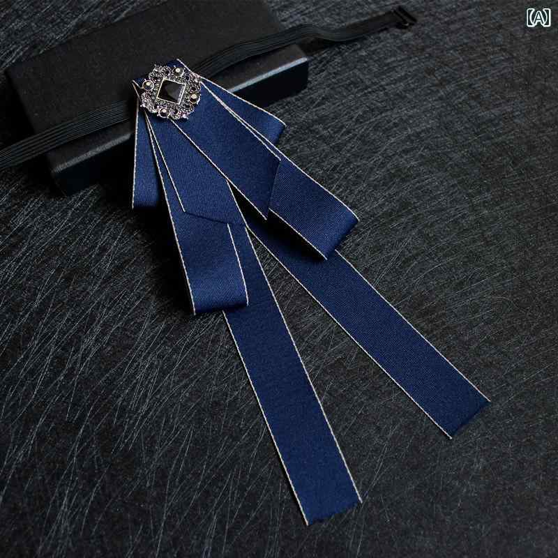 ボウタイ 紳士 メンズ 蝶 ネクタイ 新郎 花婿 付添人 ウェディング ワンポイント オシャレ 通常包装 先染め織り ブローチ ポリエステル