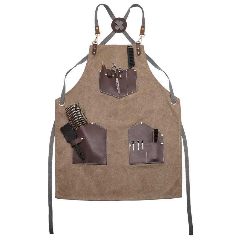 木工エン 前掛け 作業着 スモック 保護 DIY 花 調理 防汚 家庭 キッチン カバー 生地 ガーデニング メ..