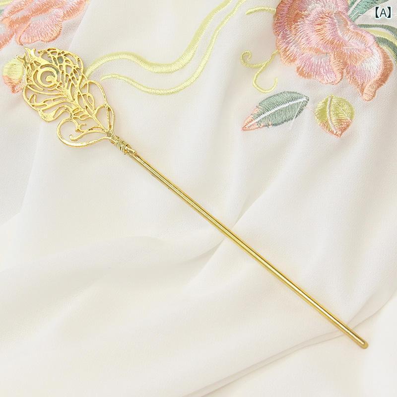 ヘアアクセサリー レトロ アンティーク エスニック 小道具 ゴージャス 衣装 アジアンテイスト 漢服 ア..