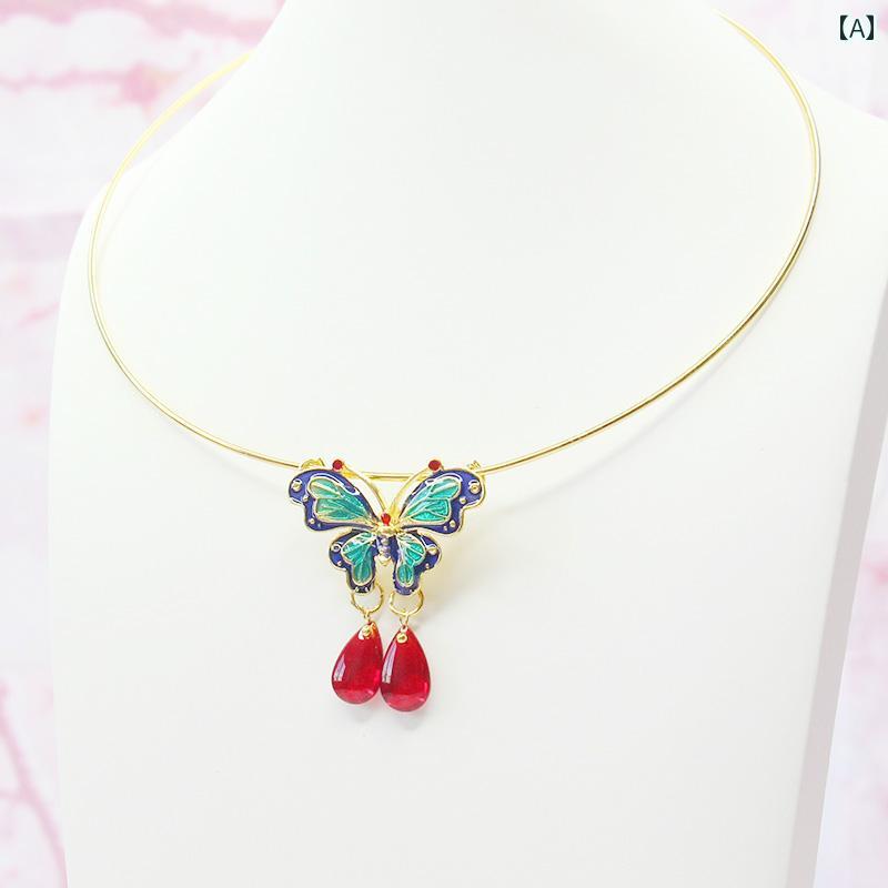 首飾り レトロ アンティーク エスニック 小道具 ゴージャス 衣装 アジアンテイスト 漢服 アクセサリー ..