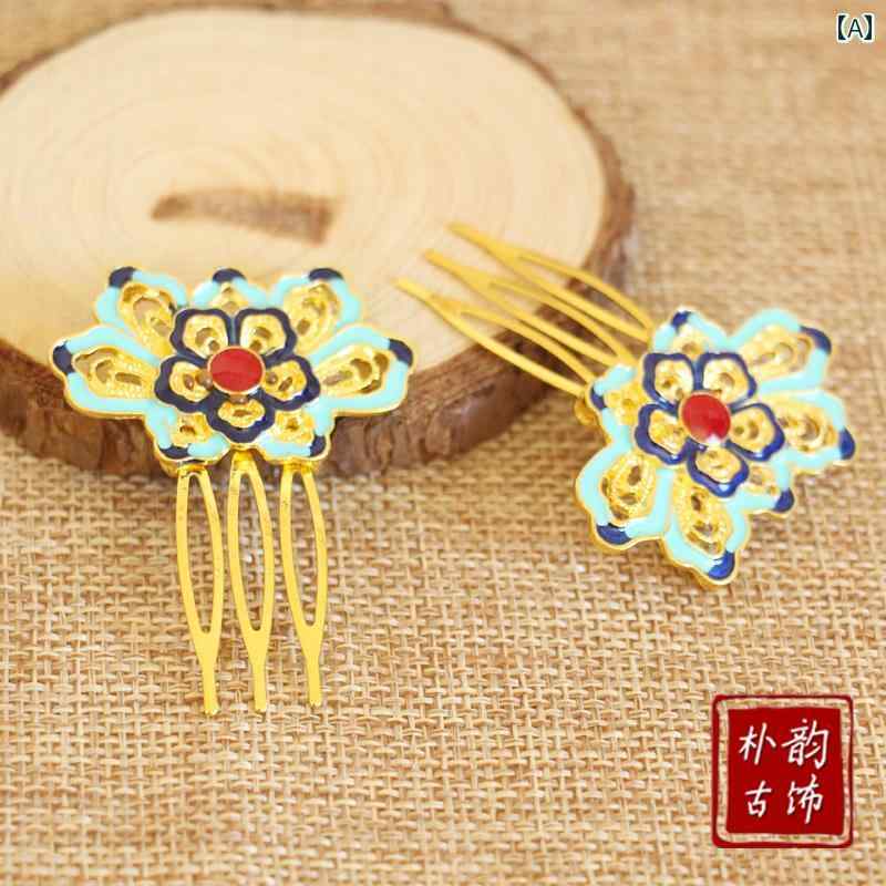 ヘアアクセサリー レトロ アンティーク エスニック 小道具 ゴージャス 衣装 アジアンテイスト 漢服 アクセサリー 煌びやか 髪飾り かんざし