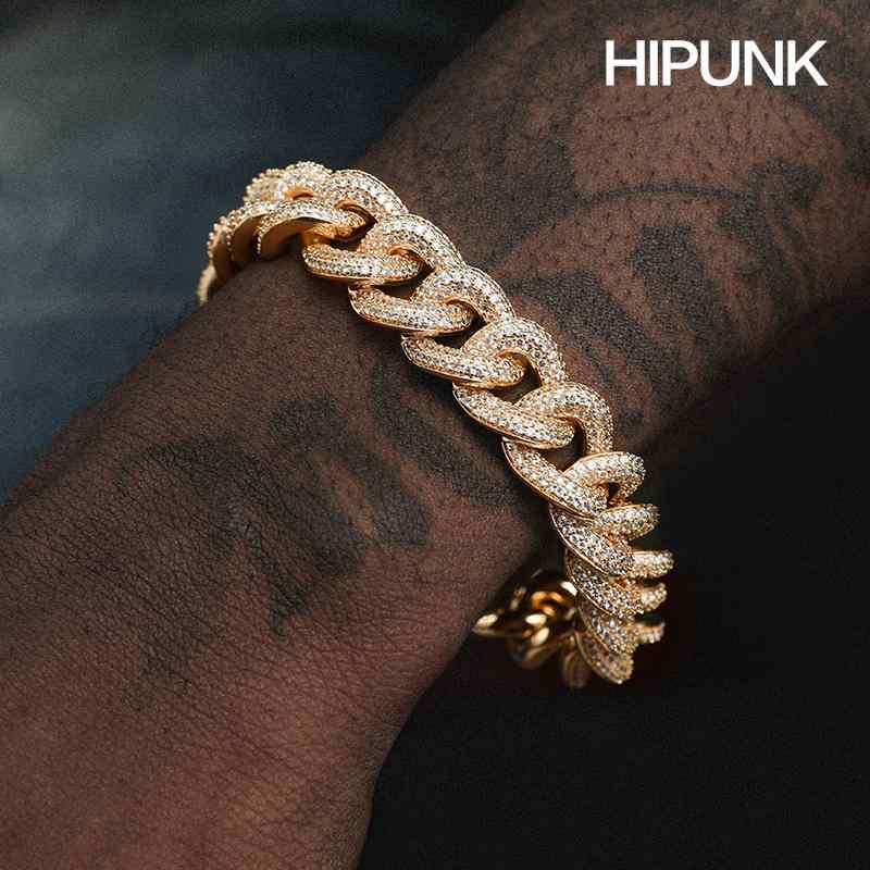 ブレスレット HIPHOP ジュエリー ユニセックス キューバ アメリカ ヒップホップ メンズ ヒップホップ カップル ギフト レディース