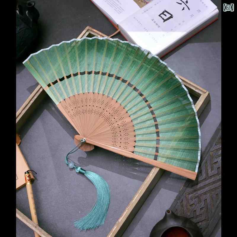 扇子 ファン レトロ おしゃれ 夏 チャイナ風 エキゾチック 魅惑 エレガント 折りたたみ ポータブル 普段使い ギフト