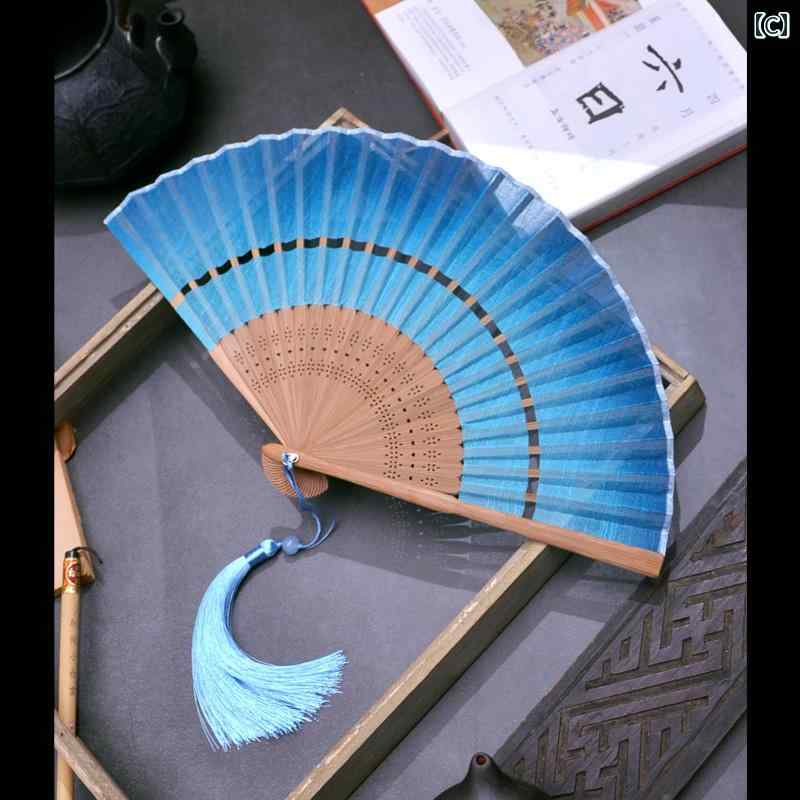 扇子 ファン レトロ おしゃれ 夏 チャイナ風 エキゾチック 魅惑 エレガント 折りたたみ ポータブル 普段使い ギフト