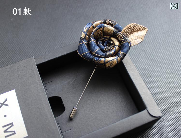 コサージュ 入学式 セレモニー メンズ レディース メンズ サテンリボン ブローチ レトロ アクセサリー ..
