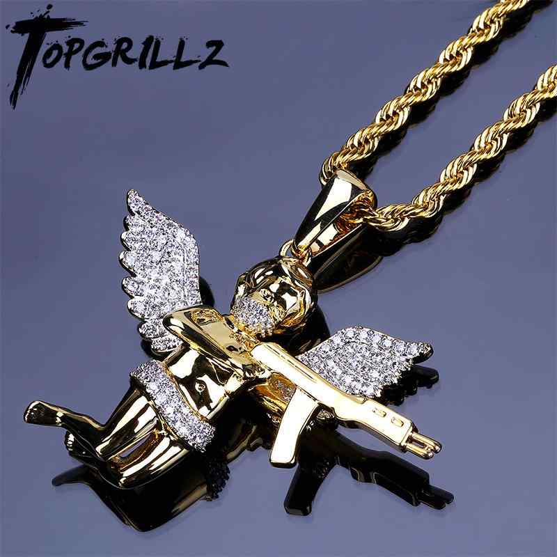 ペンダント HIP HOP ジュエリー ユニセックス 天使 ネックレス キューピッド 天使 ネックレス ユニセックス カップル チェーン