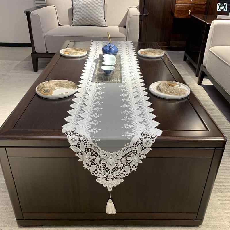 楽天セキュアデポテーブルクロス テーブルランナー テレビ台 コーヒーテーブル リビング ダイニング キャビネット カバー 室内装飾 インテリア おしゃれ レース
