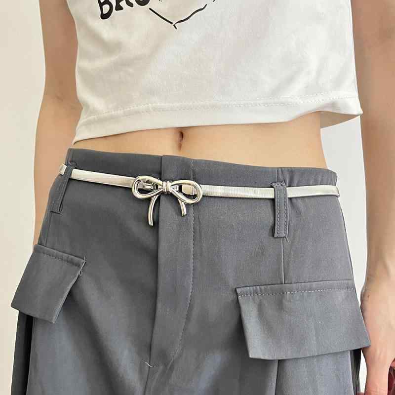 ウエスト チェーン ガーリー レディース ベルト リボン 韓国 エレガント ストレッチ レディース 装飾 スカート パンツ クラシック メタル レトロ カジュアル