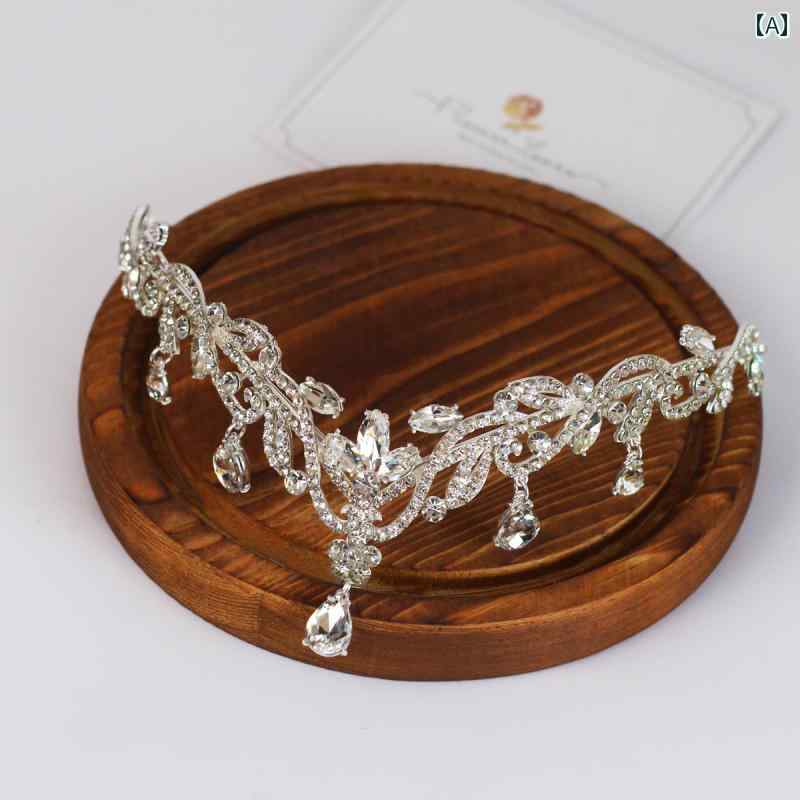 ティアラ ブライダル ウエディング ヘッドドレス ヘアアクセサリー 頭飾り 韓国 ドレス 煌びやか きれ..