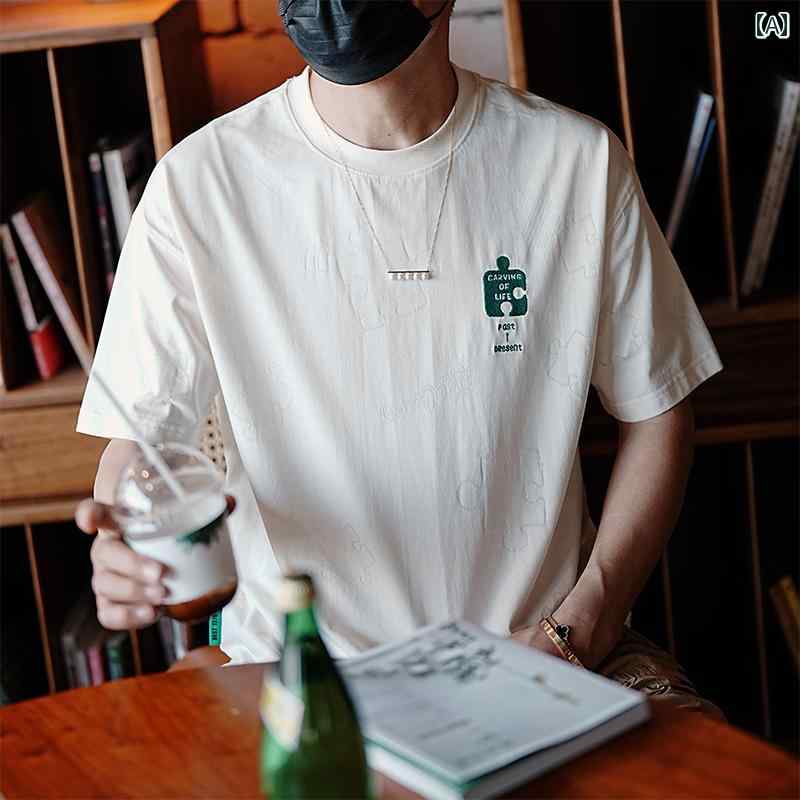 Tシャツ 半袖 アメリカン カジュアル おしゃれ スタイリッシュ 普段着 マルチシーン メンズ ファッション 大きめサイズ