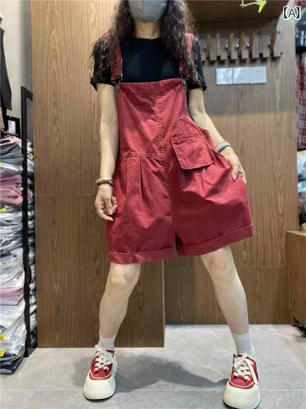 オーバーオール サロペット おしゃれ 作業着 レディース 婦人服 レディース サロペット オールインワン カジュアル レトロ シンプル ゆったり