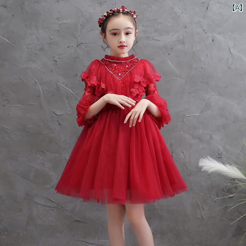キッズ 子供服 女の子 ロングドレス かわいい おしゃれ 韓国 着やい プリンセス お祝い セレモニー 式典 祝賀 撮影 発表会 パーティー イベント 結婚式 フラワーガール パフォーマンス コスチューム 衣装 アイテム