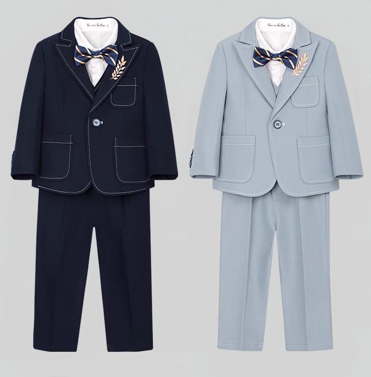 フォーマル スーツ キッズ 子供 おしゃれ 発表会 男の子 ホスト パフォーマンス フラワーガール ドレス ブリティッシュ セット ボーイズ ポリエステル