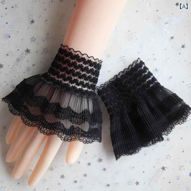 つけ袖 レース おしゃれ UVケア レディース レディース ファッション オールシーズン レース トランペ..