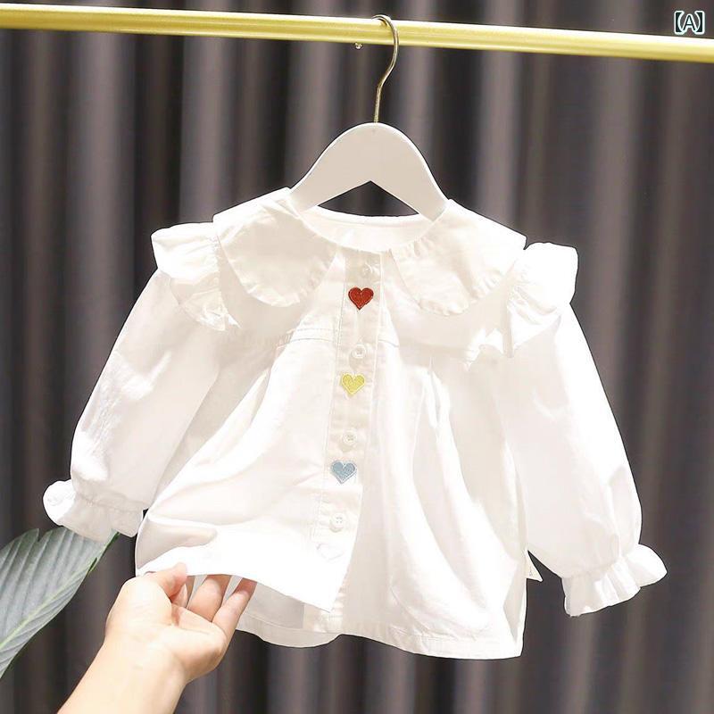 ブラウス シンプル カジュアル かわいい ベビー 赤ちゃん キッズ 乳幼児 子供 ベビー服 キッズファッション 子供服 女の子 春秋