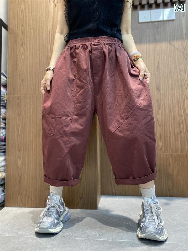 レディース パラシュートパンツ シンプル カジュアル おしゃれ ボーイッシュ メンズライク オーバーサイズ ゆったり レディース エスニック ファッション 夏