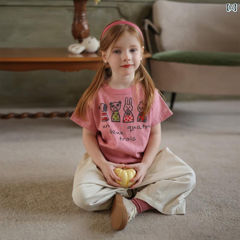 Tシャツ 半袖 シンプル カジュアル かわいい ベビー 赤ちゃん キッズ 乳幼児 子供 ベビー服 キッズファッション 子供服 女の子 夏