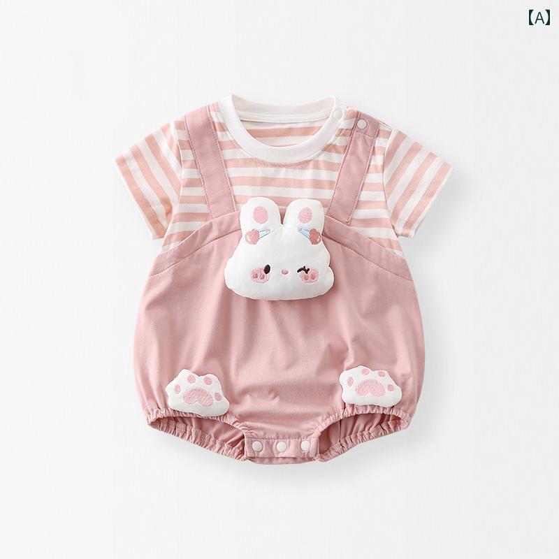 ロンパース ベビー服 夏 薄手 新生児 オールインワン ジャンプスーツ かわいい キュート ギフト 赤ちゃん 品 夏ウェア