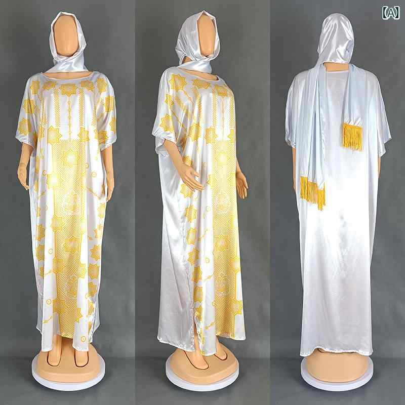 アフリカン ローブ ゆったり 体型カバー レディース ワンピース ロング スカート アラビアン エスニック エキゾチック 中東 ファッション カジュアル