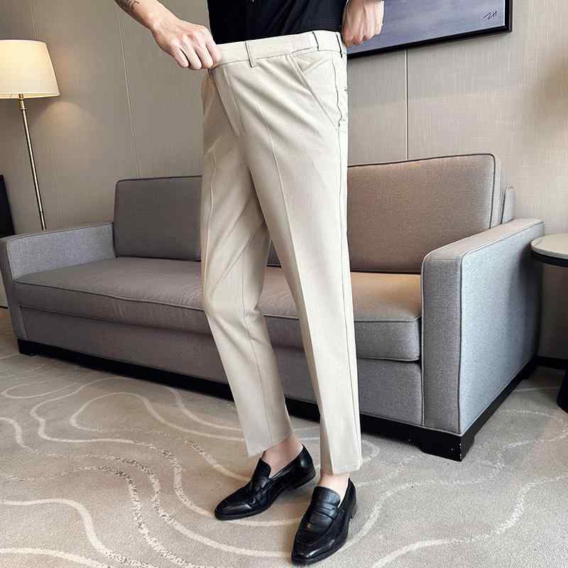 スラックス スーツ パンツ ズボン ロング カジュアル ストレート スリムフィット メンズ 衣料品 面接 仕事 フォーマル 作業服 紳士服 メンズ