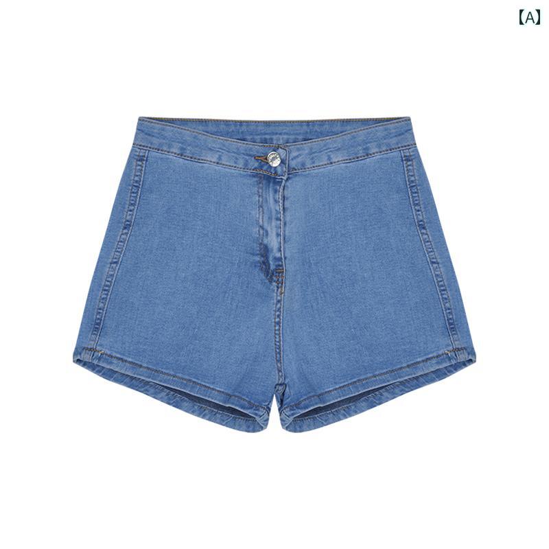 Short Pants - ショートパンツ 短パン デニム シンプル カジュアル 通学 カジュアル レジャー 休日 アウトドア 着回し自在 レディース ファッション